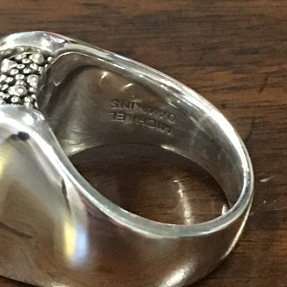 MICHAEL DAWKINS Starry Night Sterling Silver Ring Sz 8 - Picture 12 of 15